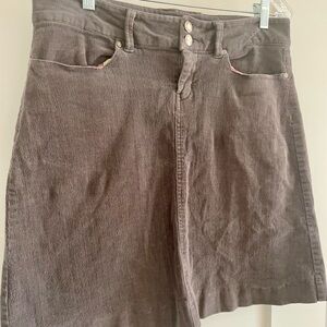 DownEast Gray Corduroy Skirt